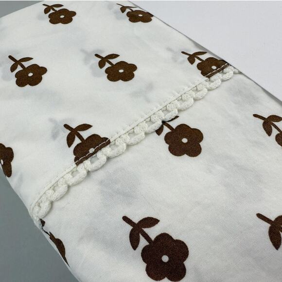 The Company Store x Heather Taylor Home King Sheet Set Nutmeg Floral Percale - Picture 5 of 8